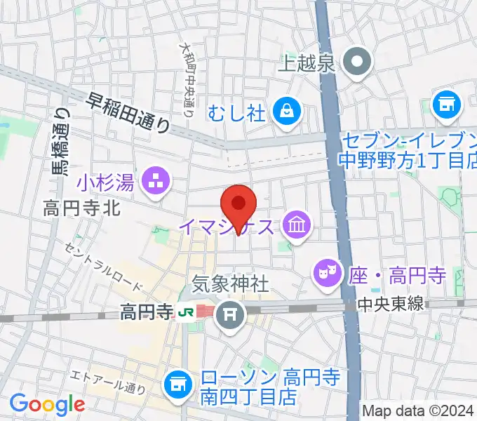 高円寺スタジオ・コヤーマの地図