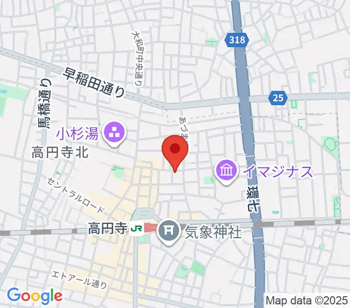高円寺スタジオ・コヤーマの地図