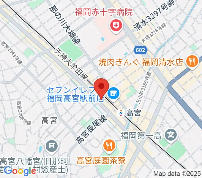 福岡市男女共同参画推進センター・アミカスの地図