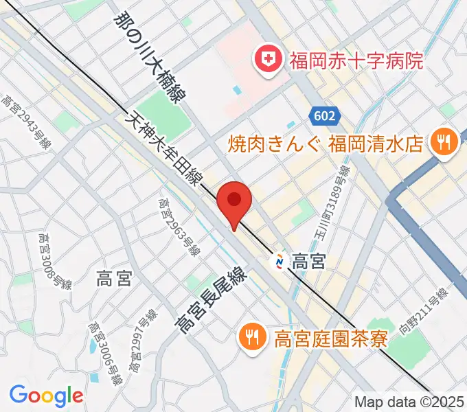 福岡市男女共同参画推進センター・アミカスの地図