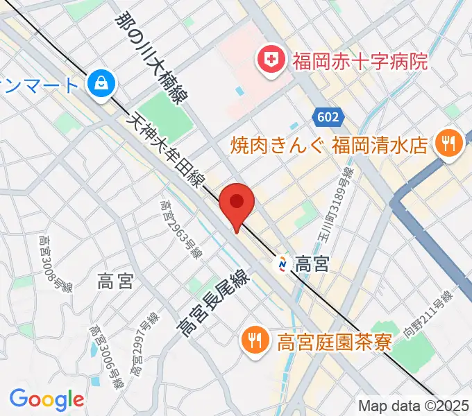 福岡市男女共同参画推進センター・アミカスの地図