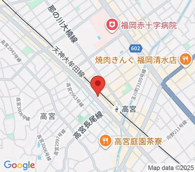 福岡市男女共同参画推進センター・アミカスの地図