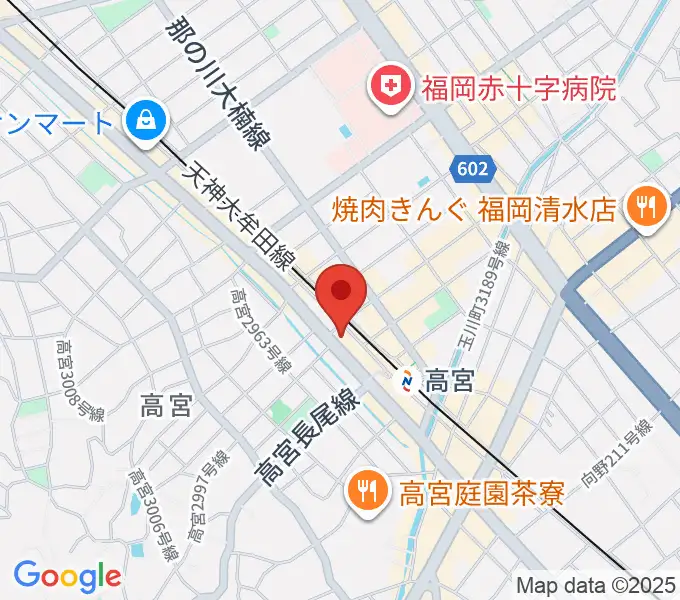福岡市男女共同参画推進センター・アミカスの地図