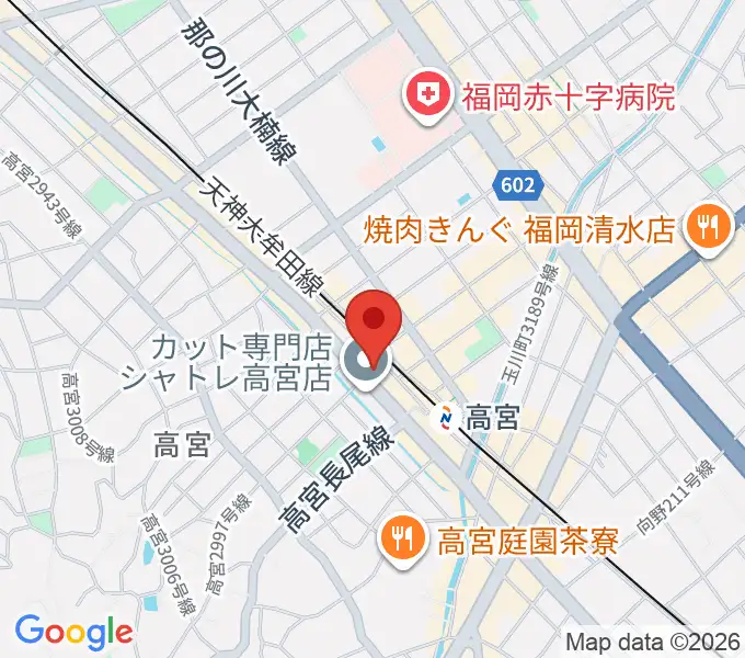 福岡市男女共同参画推進センター・アミカスの地図