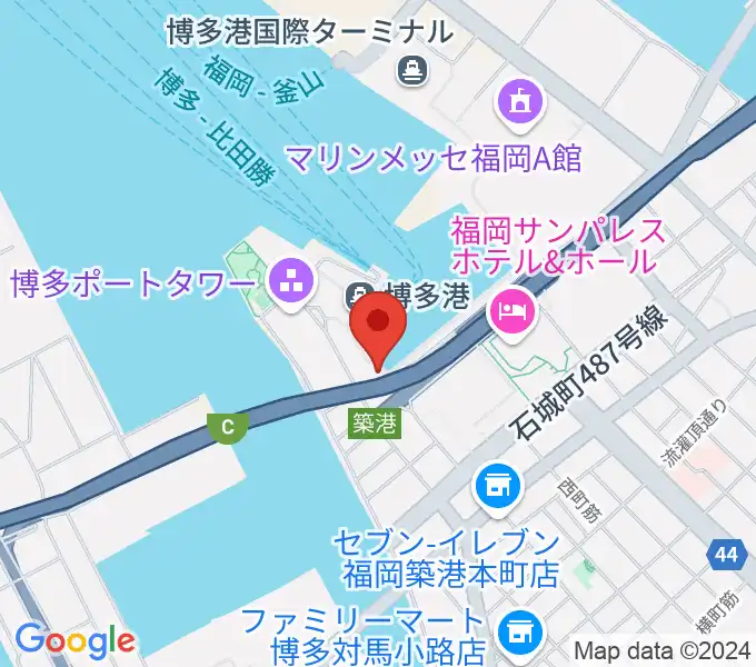 ベイサイドライブホールの地図