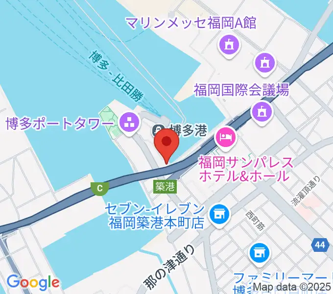 ベイサイドライブホールの地図