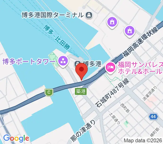 ベイサイドライブホールの地図