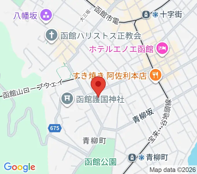 函館市公民館の地図