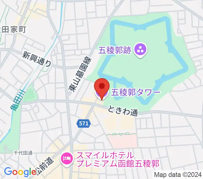 五稜郭タワーの地図