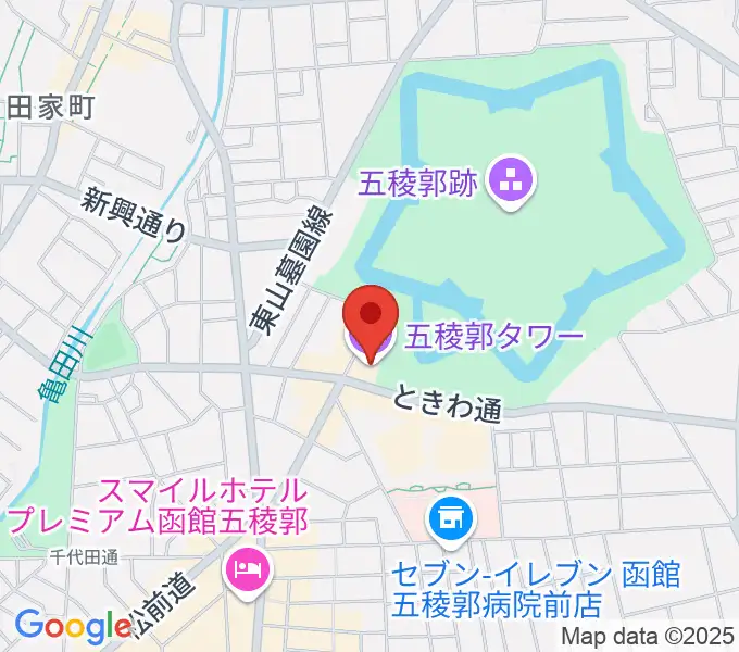 五稜郭タワーの地図