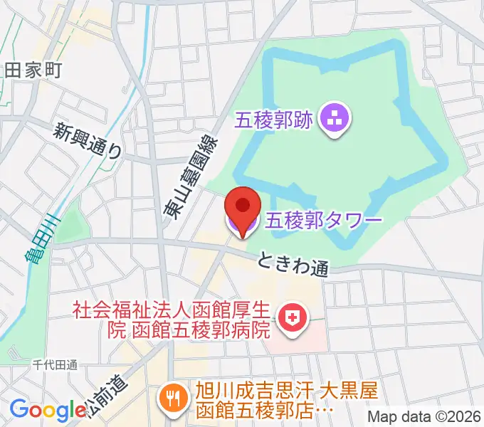 五稜郭タワーの地図