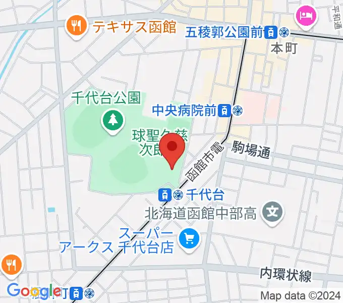 函館市青年センターの地図