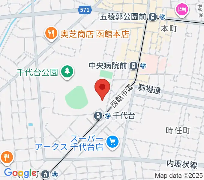 函館市青年センターの地図