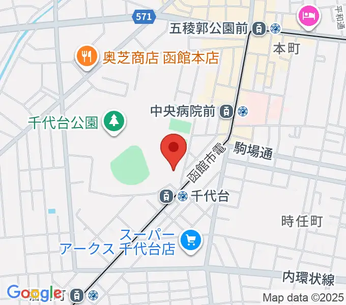 函館市青年センターの地図