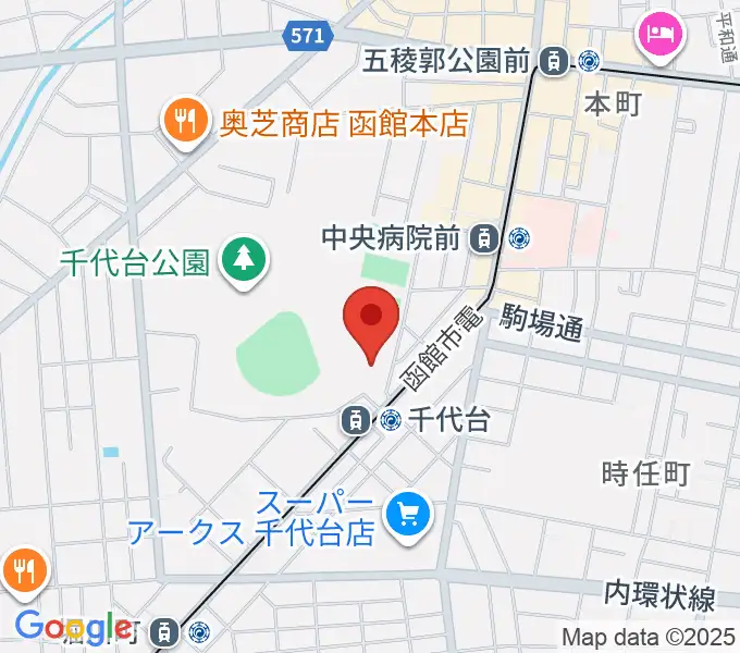 函館市青年センターの地図