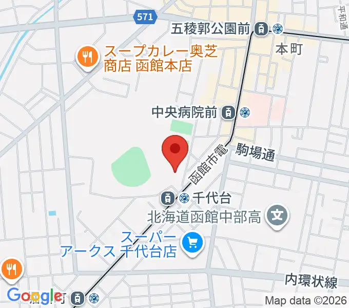 函館市青年センターの地図