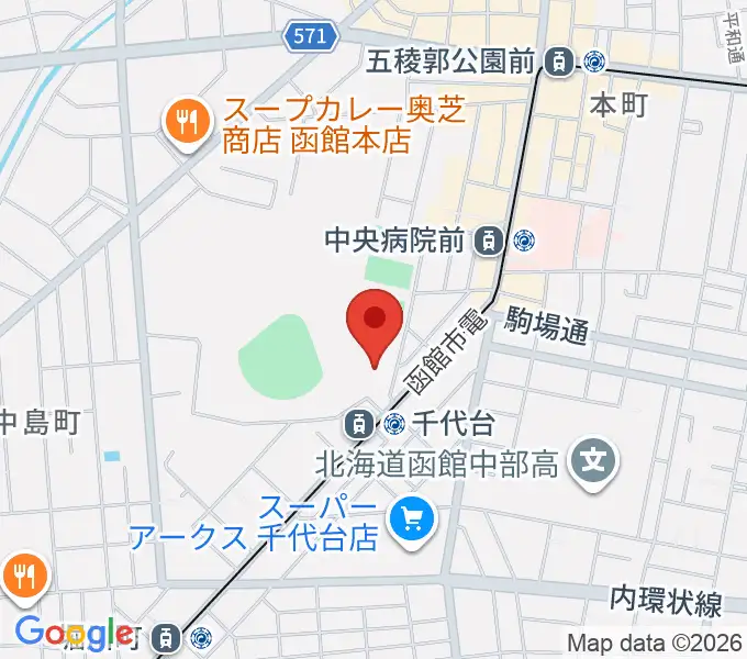 函館市青年センターの地図