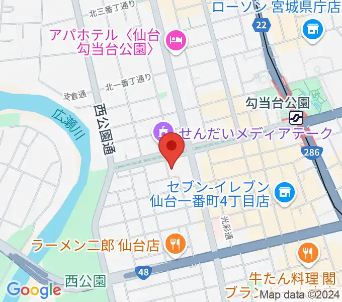 NHK文化センター 仙台教室の地図