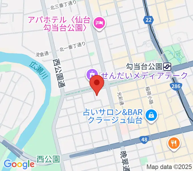 NHK文化センター 仙台教室の地図