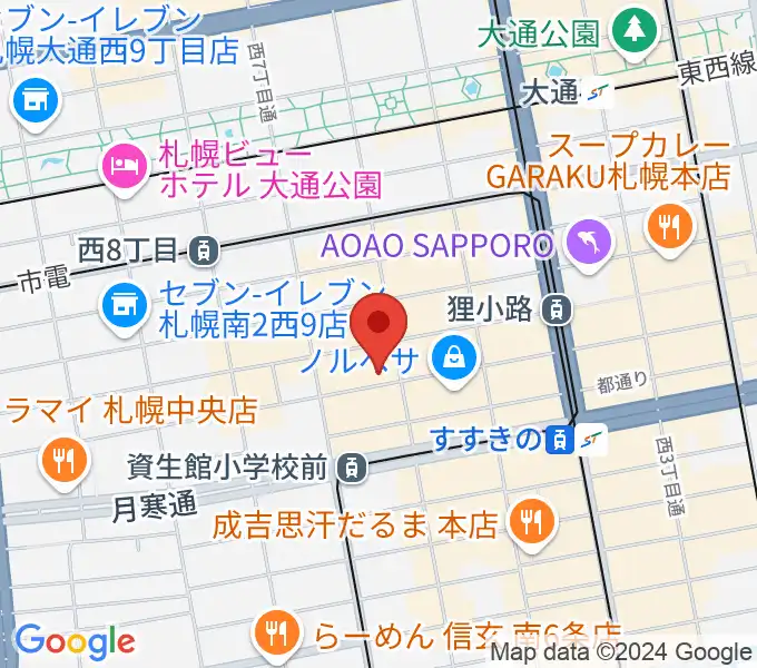 ムジカホールカフェの地図