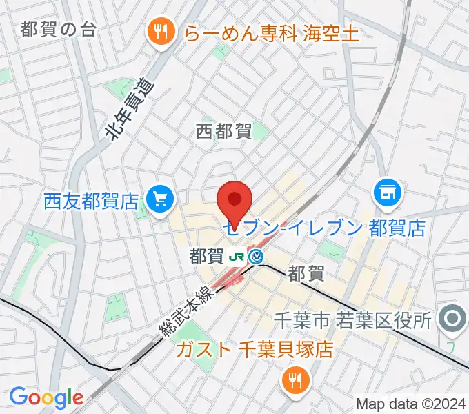 アイバ楽器 都賀センターの地図