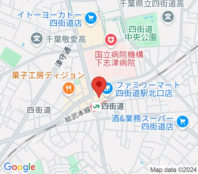 アイバ楽器 四街道駅前センターの地図