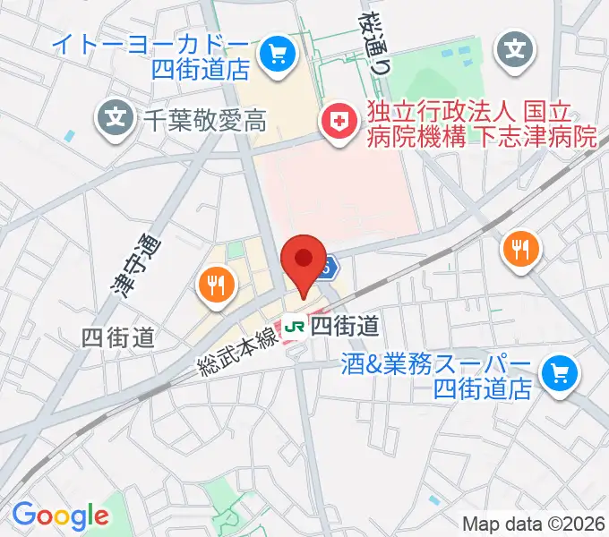 アイバ楽器 四街道駅前センターの地図