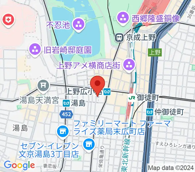 御徒町JAM SESSIONの地図