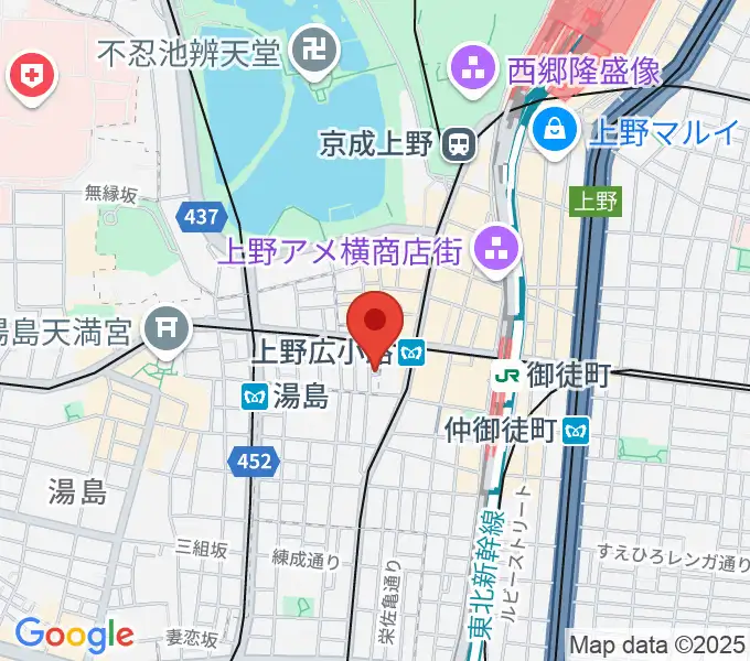 御徒町JAM SESSIONの地図