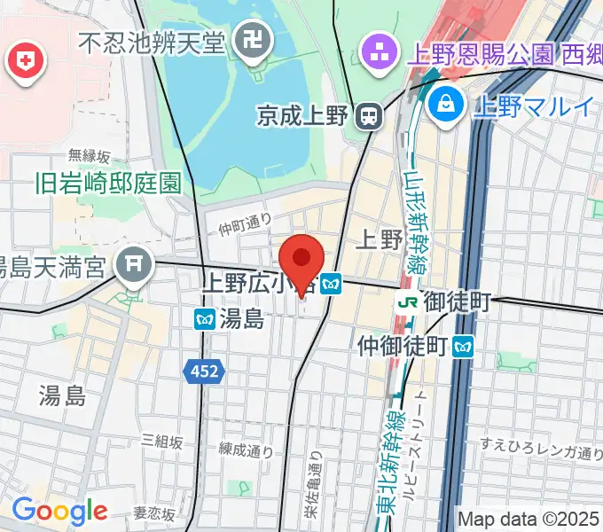 御徒町JAM SESSIONの地図