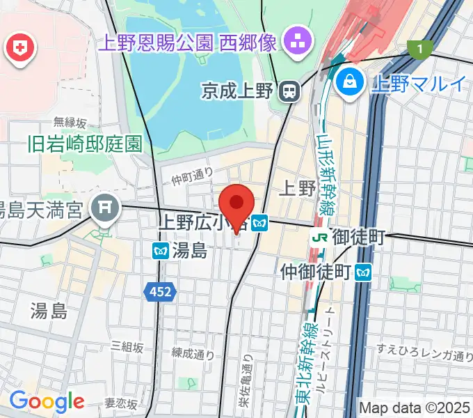 御徒町JAM SESSIONの地図