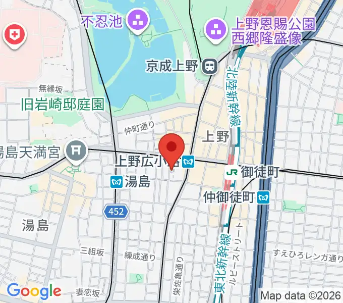 御徒町JAM SESSIONの地図