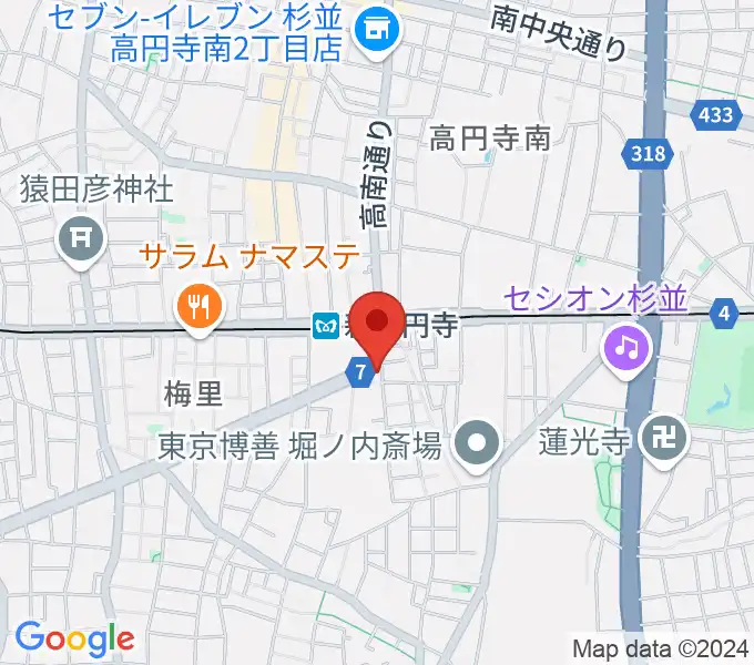 新高円寺カナデミアの地図