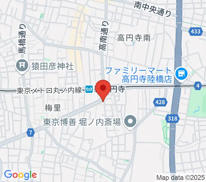 新高円寺カナデミアの地図