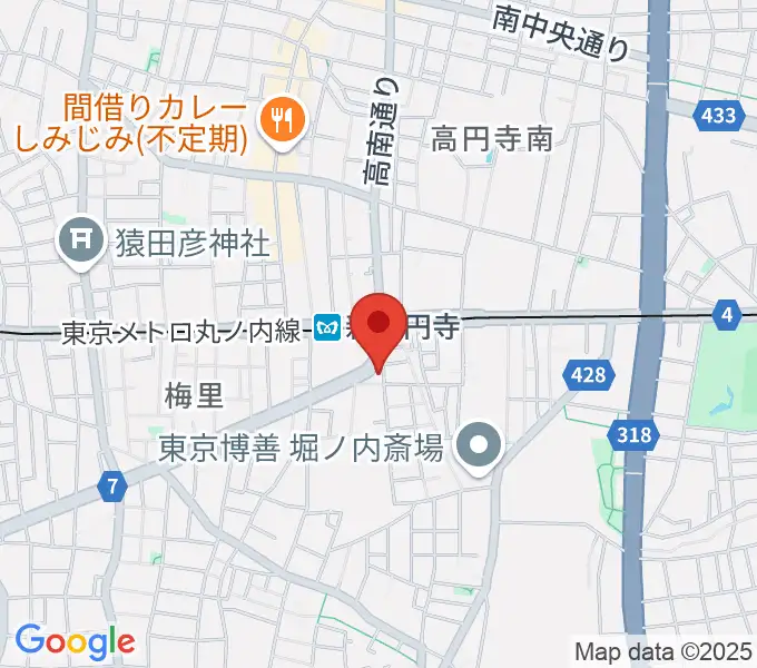 新高円寺カナデミアの地図