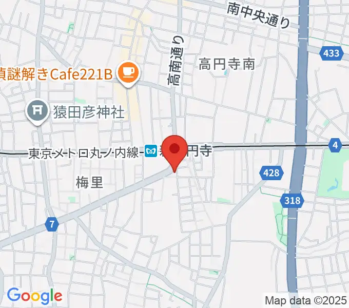 新高円寺カナデミアの地図