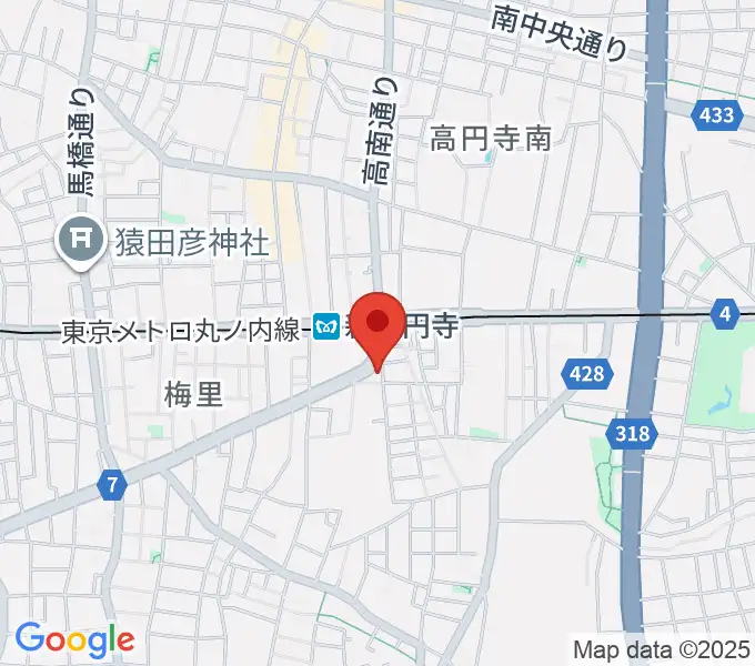 新高円寺カナデミアの地図