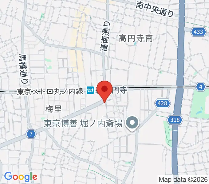 新高円寺カナデミアの地図