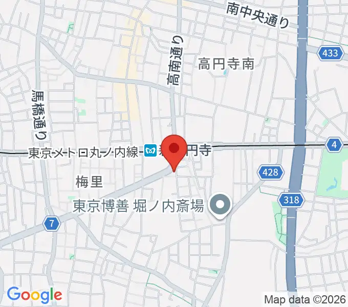 新高円寺カナデミアの地図