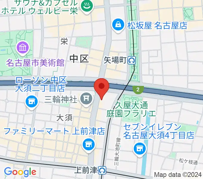 名古屋大須RAD HALLの地図