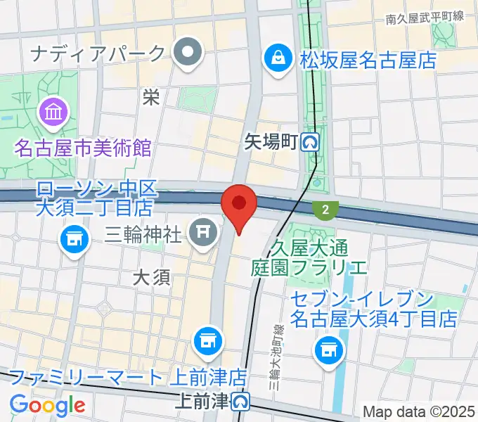 名古屋大須RAD HALLの地図