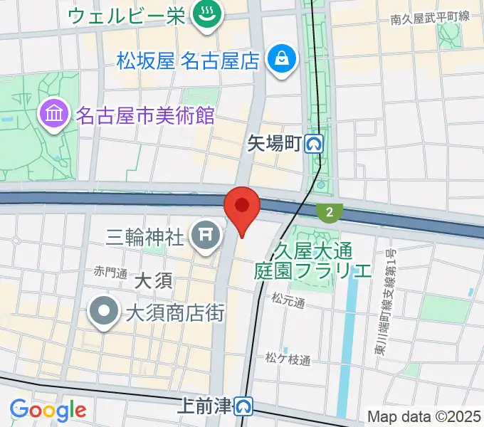 名古屋大須RAD HALLの地図
