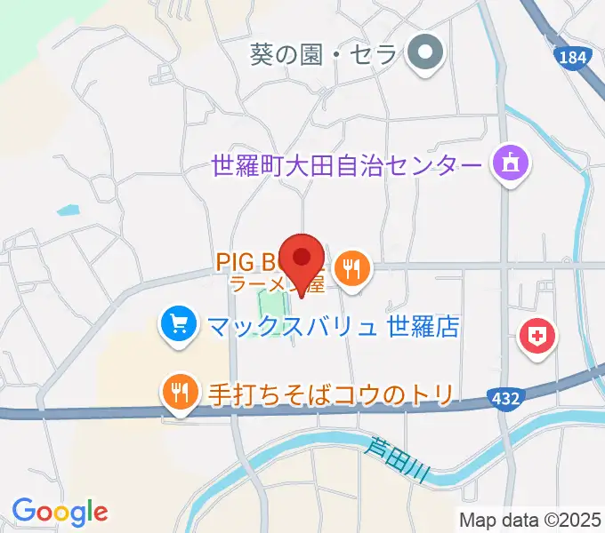 せら文化センター パストラルホールの地図
