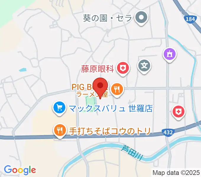 せら文化センター パストラルホールの地図