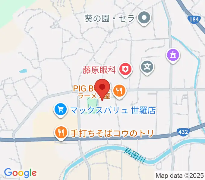 せら文化センター パストラルホールの地図