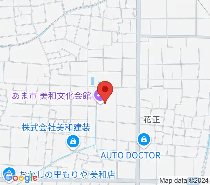 あま市美和文化会館の地図