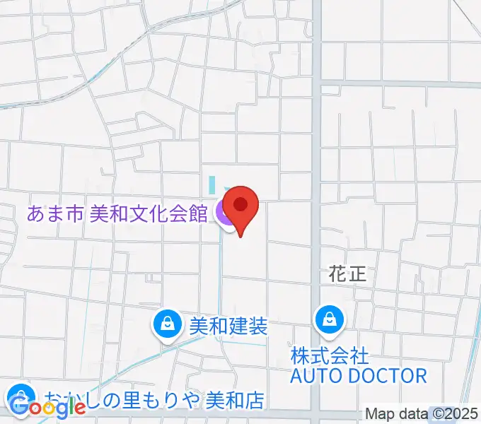 あま市美和文化会館の地図