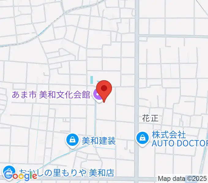 あま市美和文化会館の地図