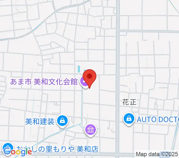 あま市美和文化会館の地図