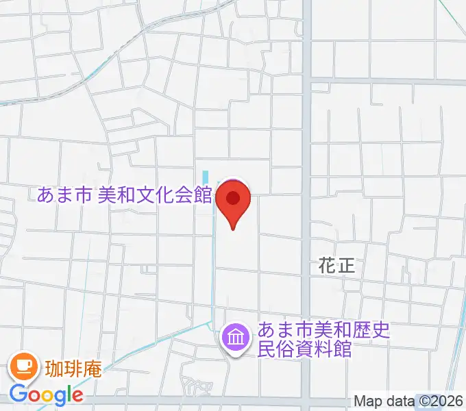 あま市美和文化会館の地図
